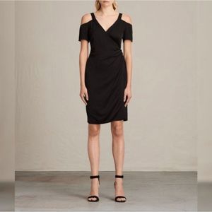NWT AllSaints Black Cadia Dress | Size 10